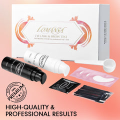 Lomansa brow-lash color swatch book with shade options