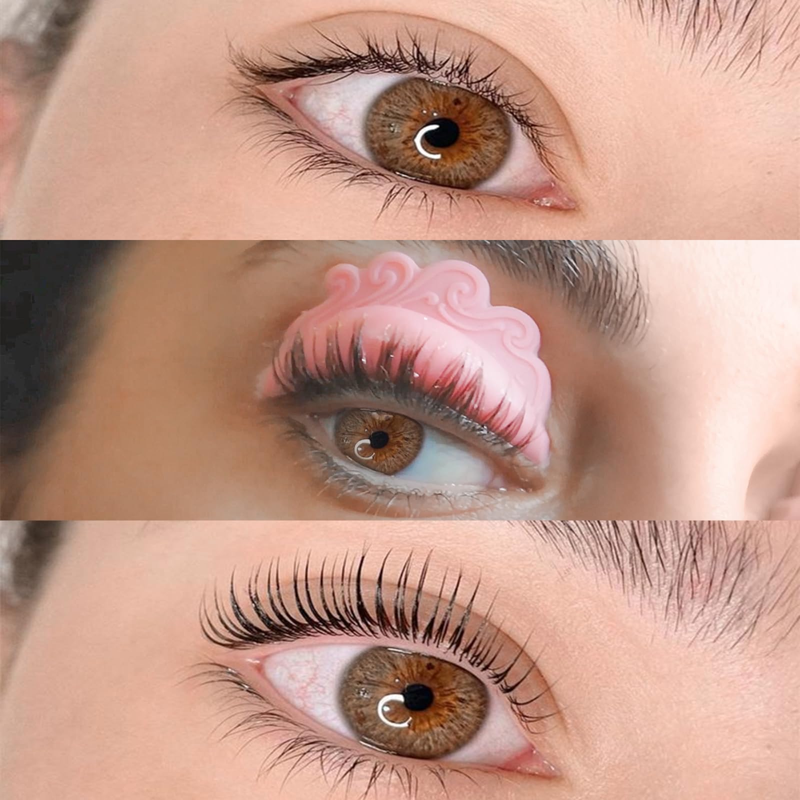 Lomansa Lash Lift Kit shows a visible curl after first use