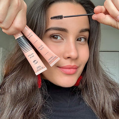 Lomansa Lash Tint Kit results on lashes for a glossy, defined look.