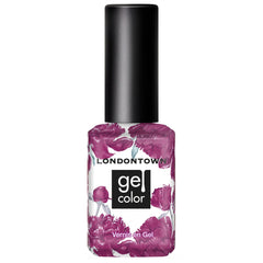 LONDONTOWN UV/LED gel polish bottle closeup shows rich color and high shine.