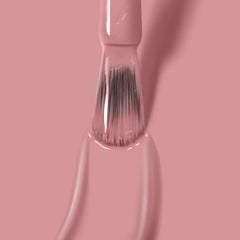 Swatch on nail demonstrates even coverage with a glossy finish.
