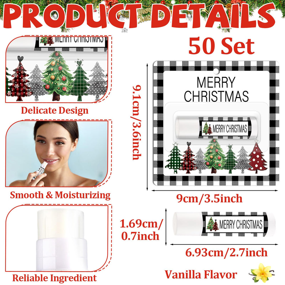 Lonfliness Christmas tree design lip balm tubes for seasonal gifting.
