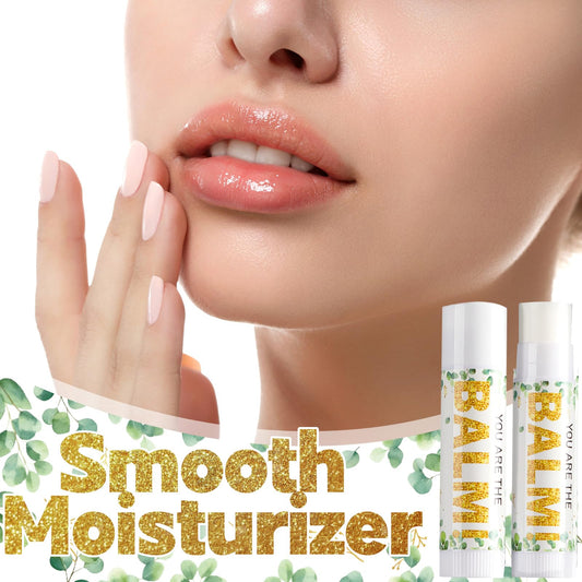 Lonfliness eucalyptus leaves design lip balm tube for elegant party favors.