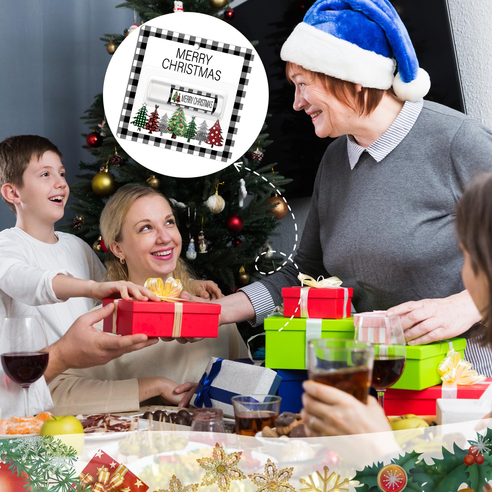 Lonfliness snowflake design lip balm for stocking stuffers.