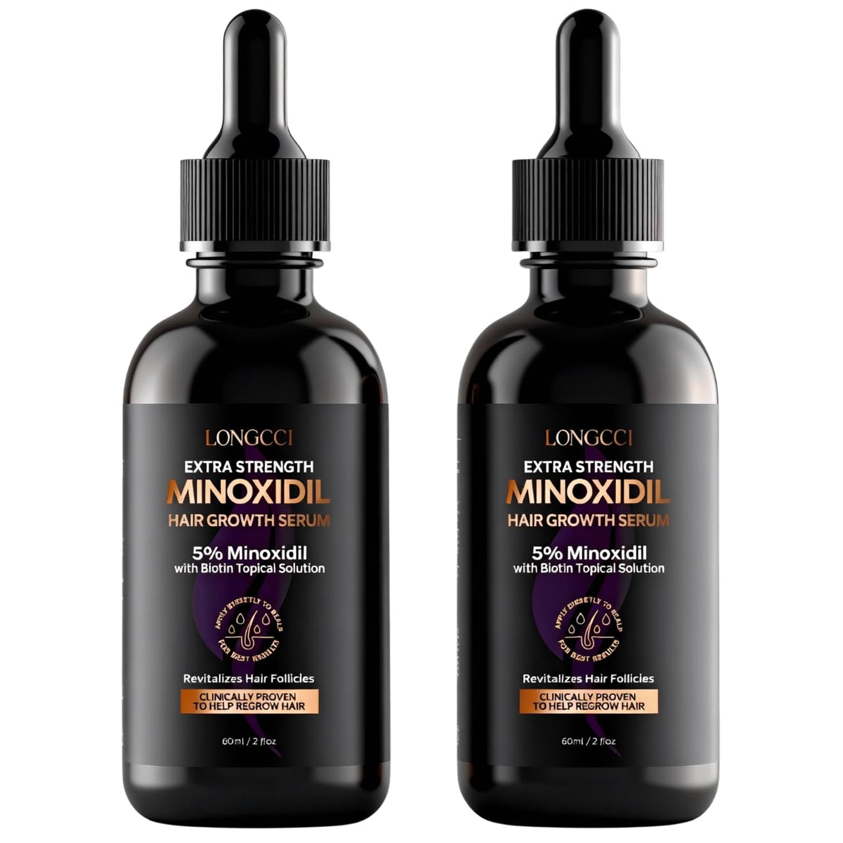 LONGCCI 5% Minoxidil bottle for hair density support