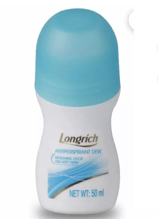 Longrich Deodorant Dew Roll-On bottle delivering all-day freshness and odor protection.