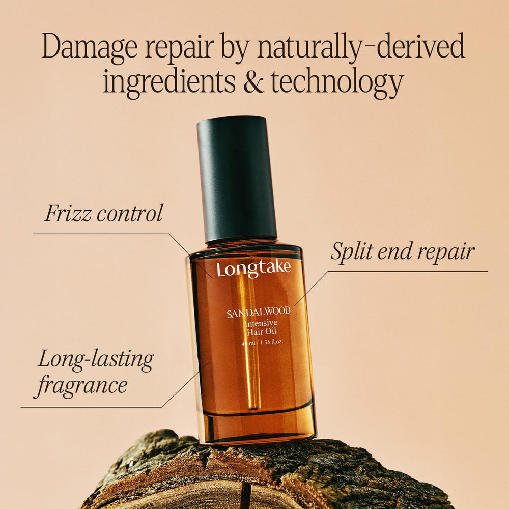 LONGTAKE Sandalwood Hair Oil pump for one-pump use.