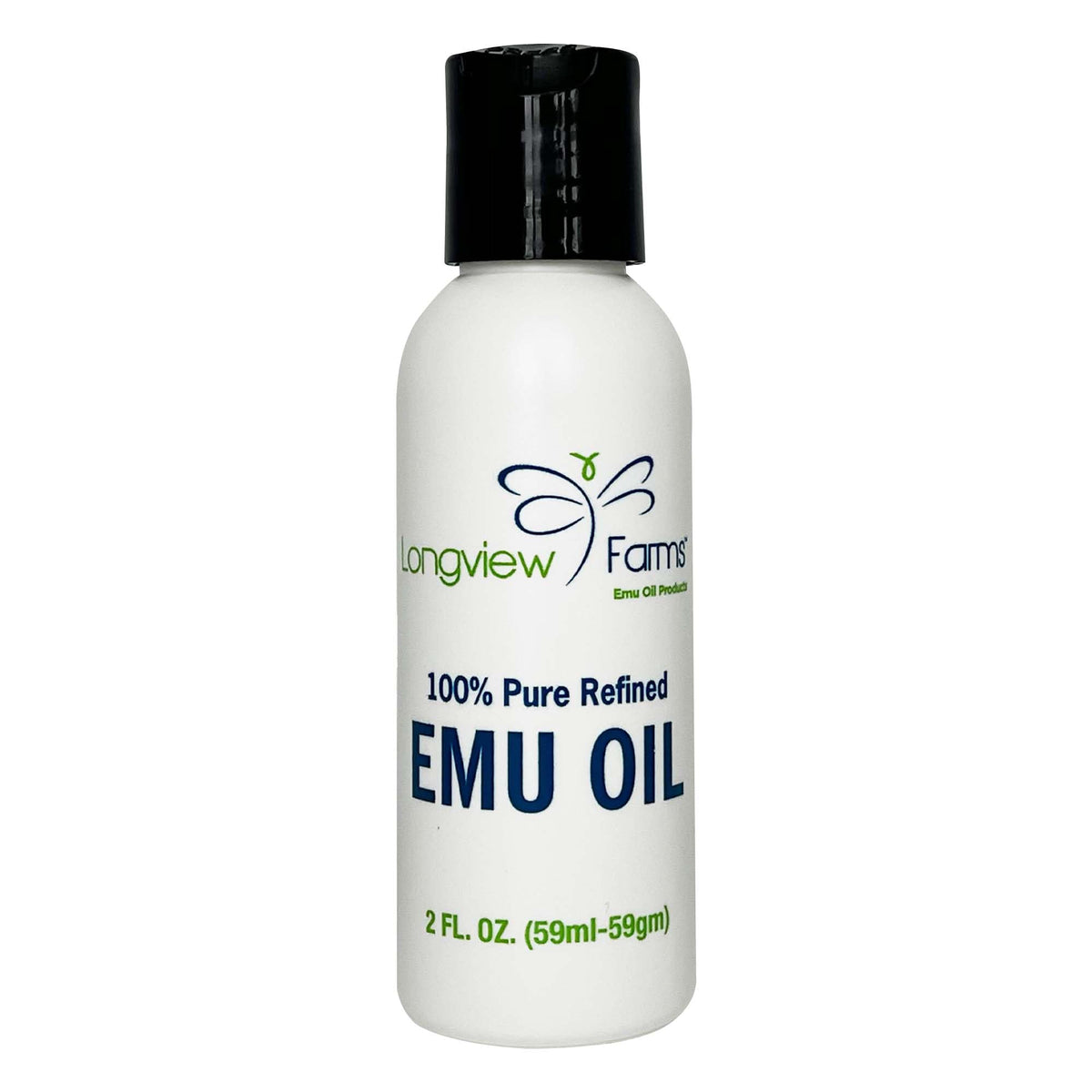 Longview Farms Emu Oil bottle for smooth, hydrated skin.