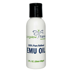 Longview Farms Emu Oil bottle for smooth, hydrated skin.