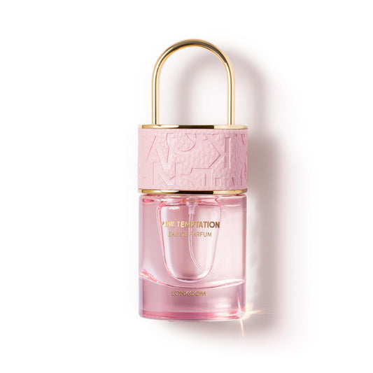 Lonkoom Lock Pink Temptation bottle close-up for everyday glamour
