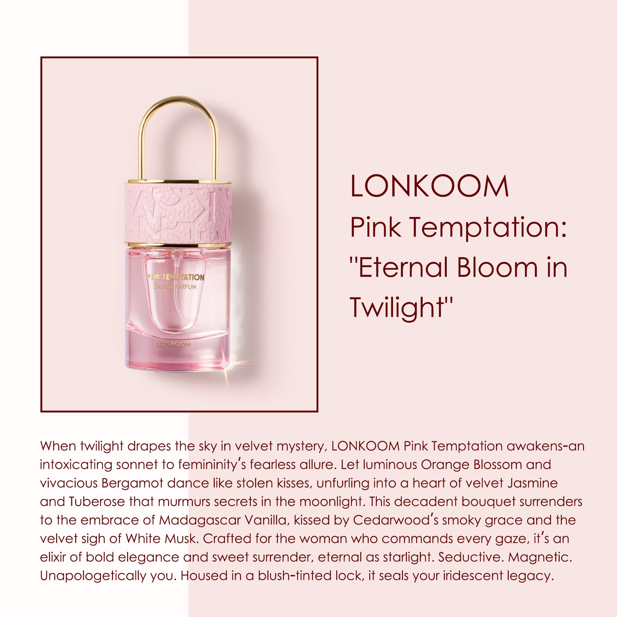 Lonkoom Lock Pink Temptation box lock detail suggests premium keepsake
