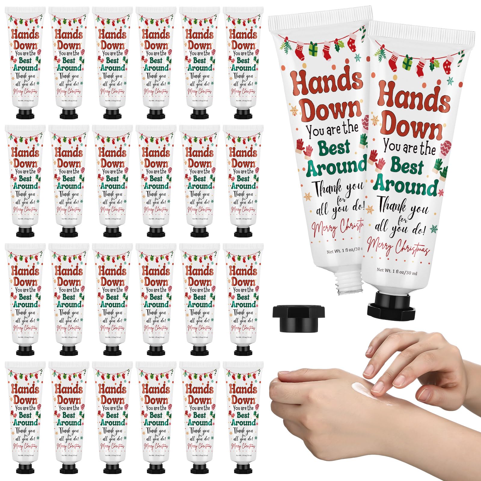 Loopeer 24pc Christmas hand cream set with festive tubes for gifting