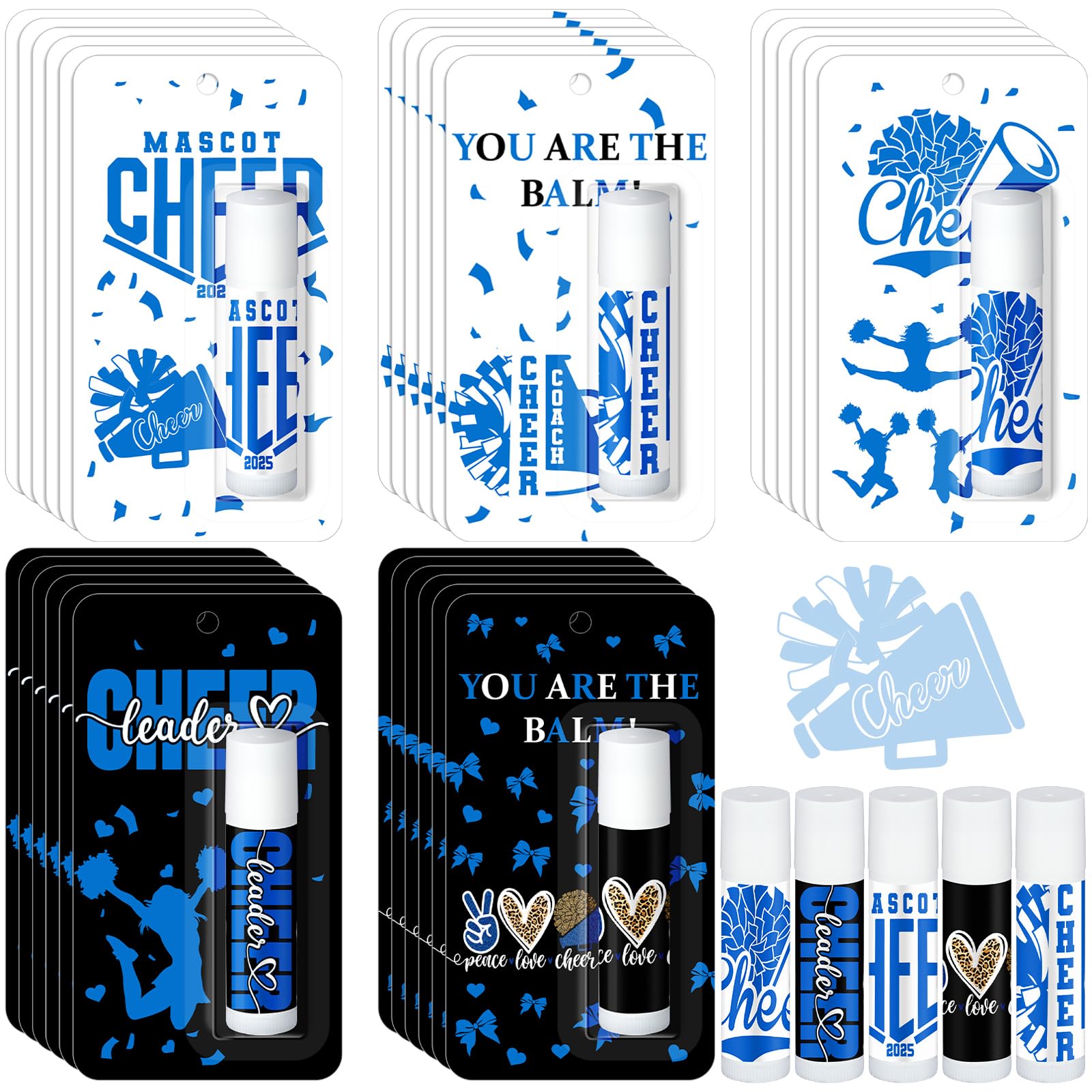 Loopeer blue cheer lip balm pack promotes team spirit and shared care.