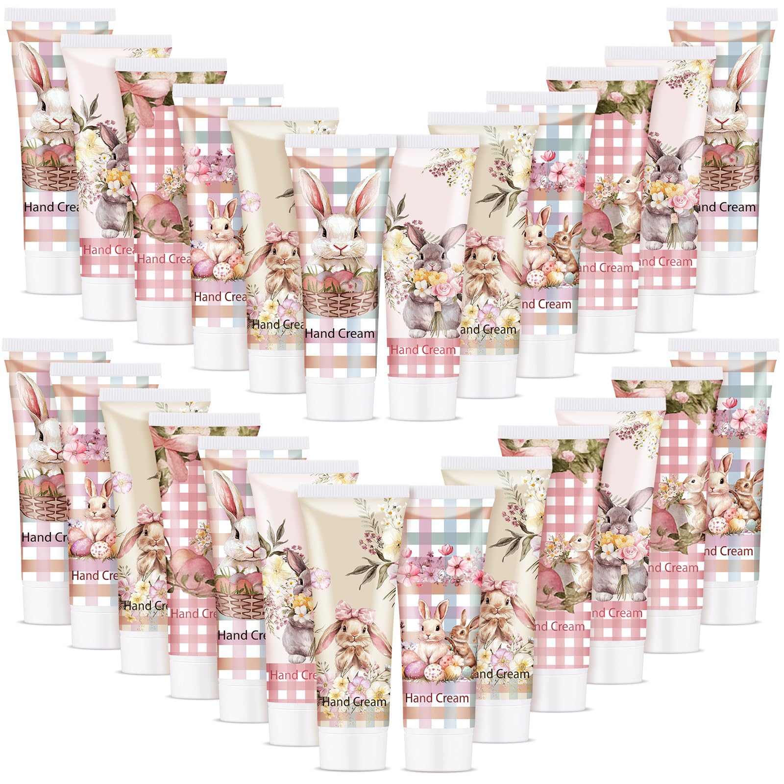 Loopeer Easter hand cream bulk pack in pink tubes delivers lightweight hydration for party favors.