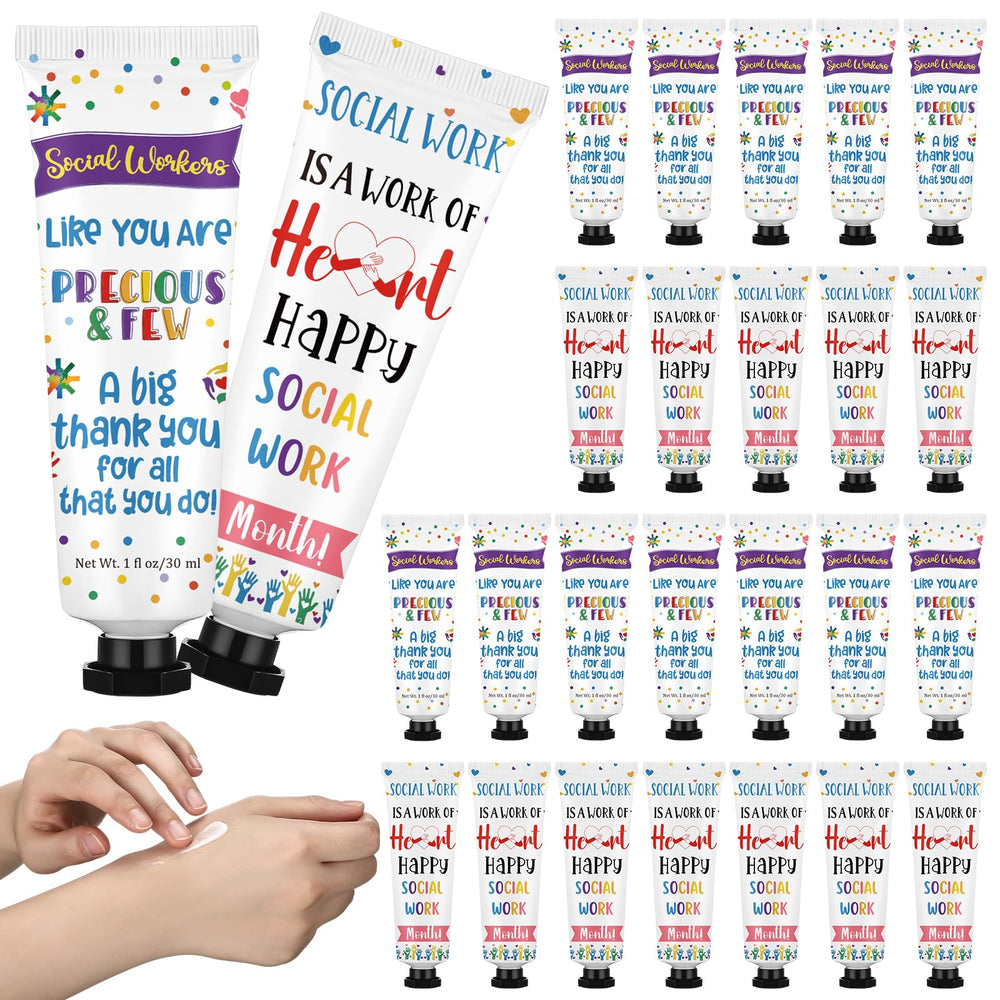 Loopeer social worker month hand cream set with 24 tubes, ideal for staff appreciation gifts