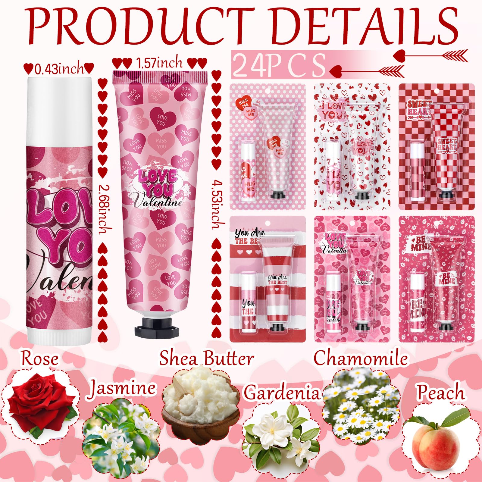 Loopeer Valentine lip balm 0.17oz tube nourishes lips with lasting softness