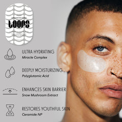 LOOPS Hydrating Hydrogel Eye Masks Kit-Red, Hyper Smooth Under Eye Masks, smooths appearance with gentle hydration.