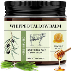 LOPIANY whipped tallow face balm packaging showing daily moisturization and calm skin.