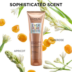 L'Oreal Paris EverPure apricot oil drop highlights rich conditioning scent.