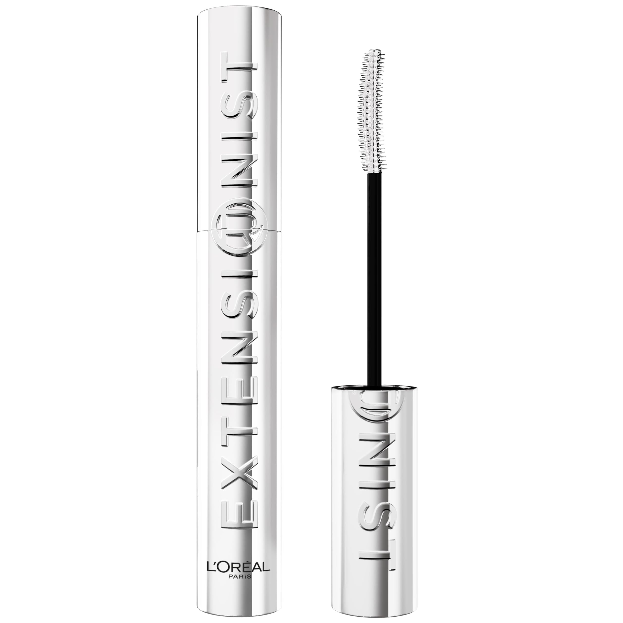 L'Oreal Extensionist Mascara application brush close-up for precise lift.