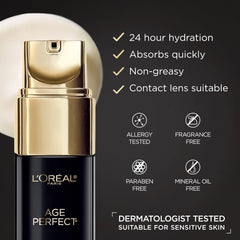 Smooth texture on fingertip demonstrates quick-absorbing, non-greasy formula.