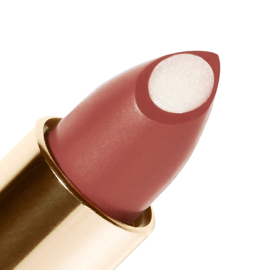 Bright Mocha swatch on skin showing creamy, hydrating finish.