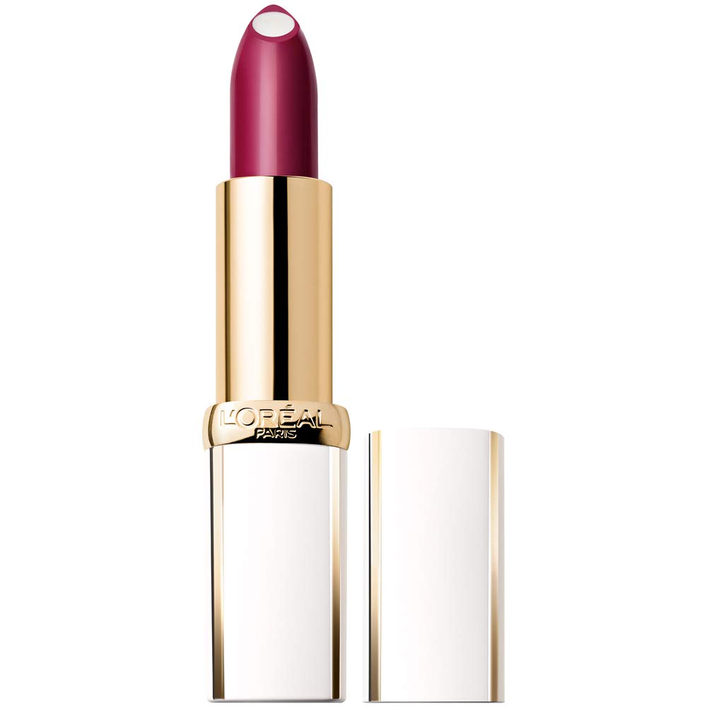 L'Oreal Paris Age Perfect lipstick in Perfect Burgundy, smooth color with lasting hydration.