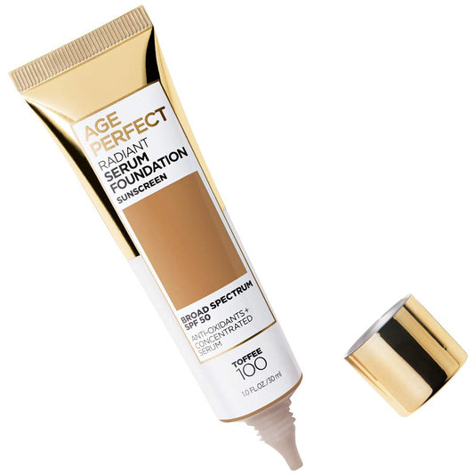 Toffee shade in pump-dispense shot for easy, precise application