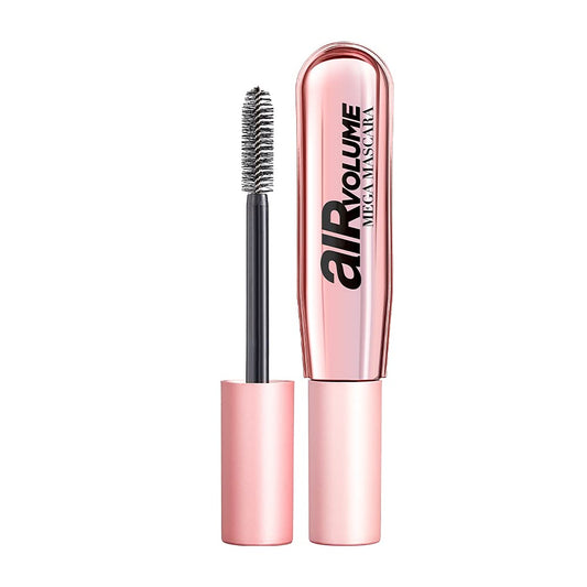 L'Oreal Paris Air Volume Mega Mascara brush close-up for precise root-to-tip coating.