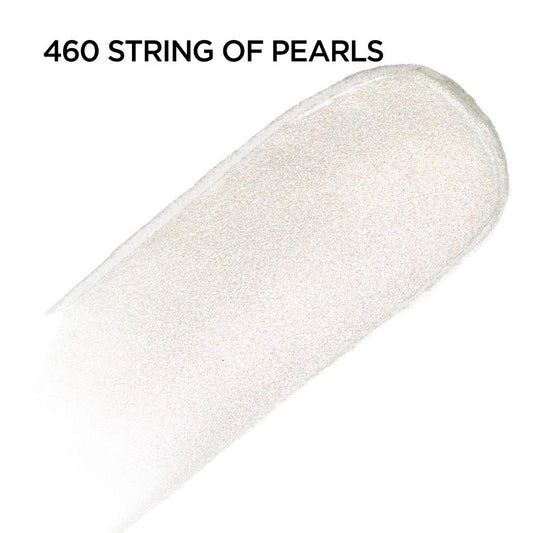 Brilliant Eyes pearl pigments swatch shows luminous, lightweight shimmer on skin