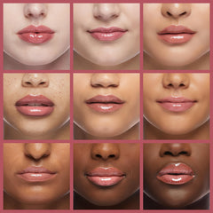 Pink shade close-up reveals glossy shine and bold color from Brilliant Signature.