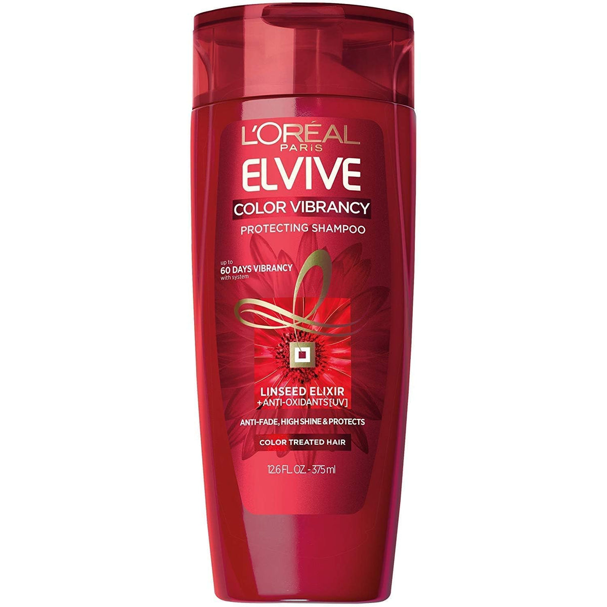 L'Oreal Paris Color Vibrancy Nourishing Shampoo bottle offers color protection and refreshing cleanse.