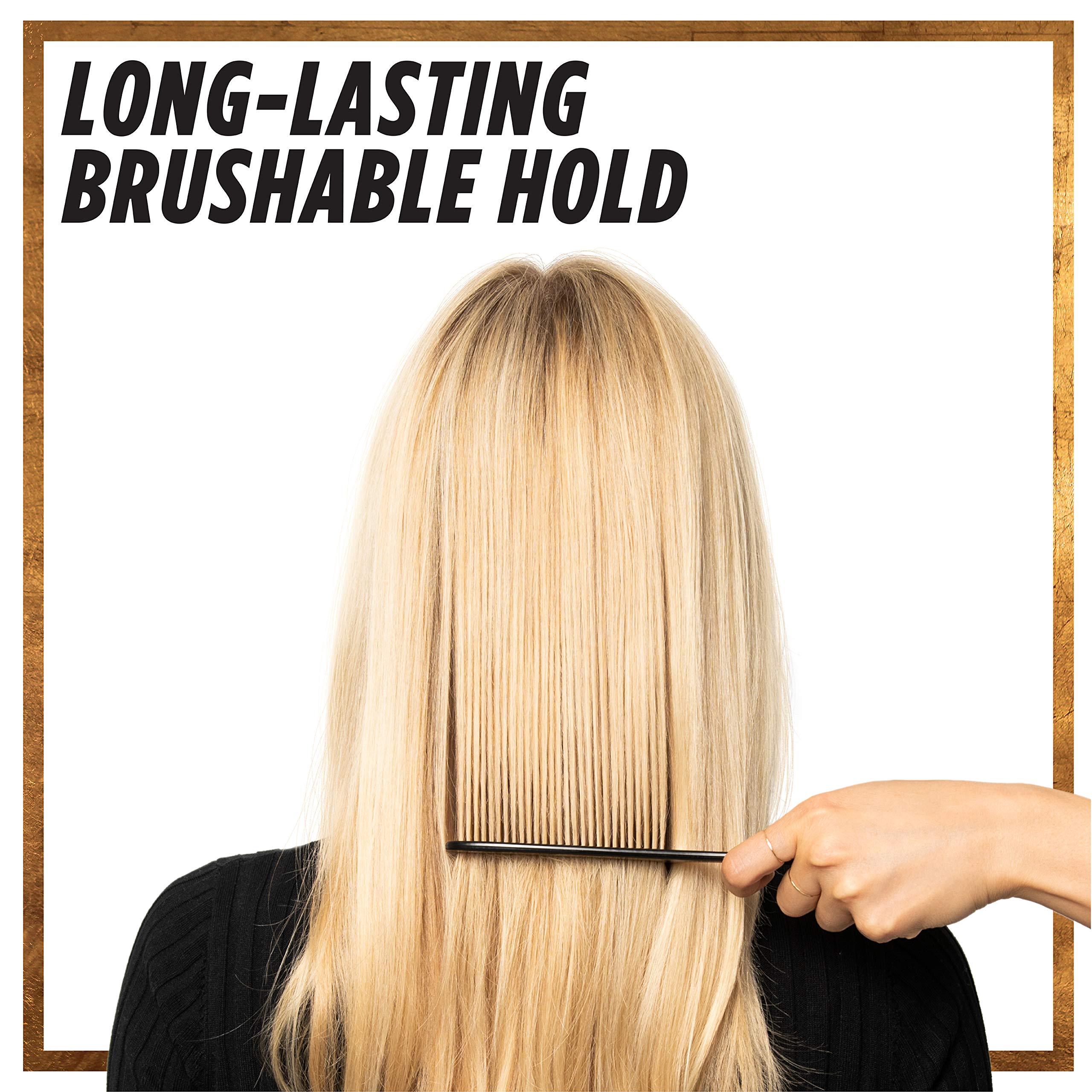 L'Oreal Paris Elnett Satin Precious Oils hairspray adds shine to glossy hair.