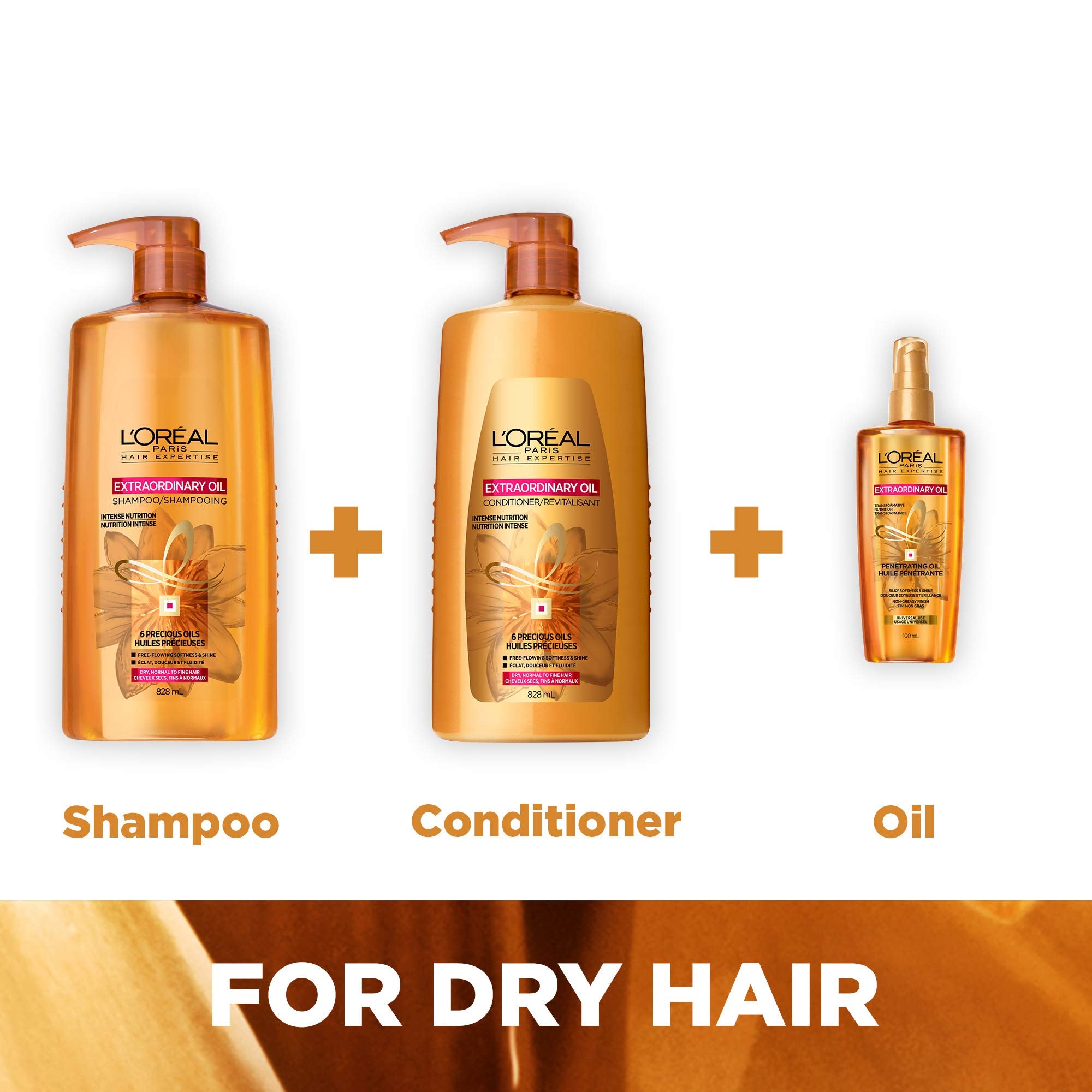 Styled, flowing hair demonstrates salon-like finish after using with conditioner.