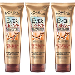 L’Oréal Paris EverCreme Deep Nourish Shampoo bottle delivers lightweight hydration.