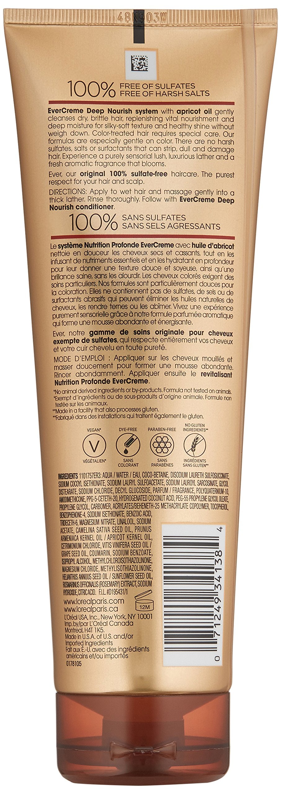 L'Oreal Paris EverPure apricot oil close-up, nourishing ingredient for color-safe conditioning.