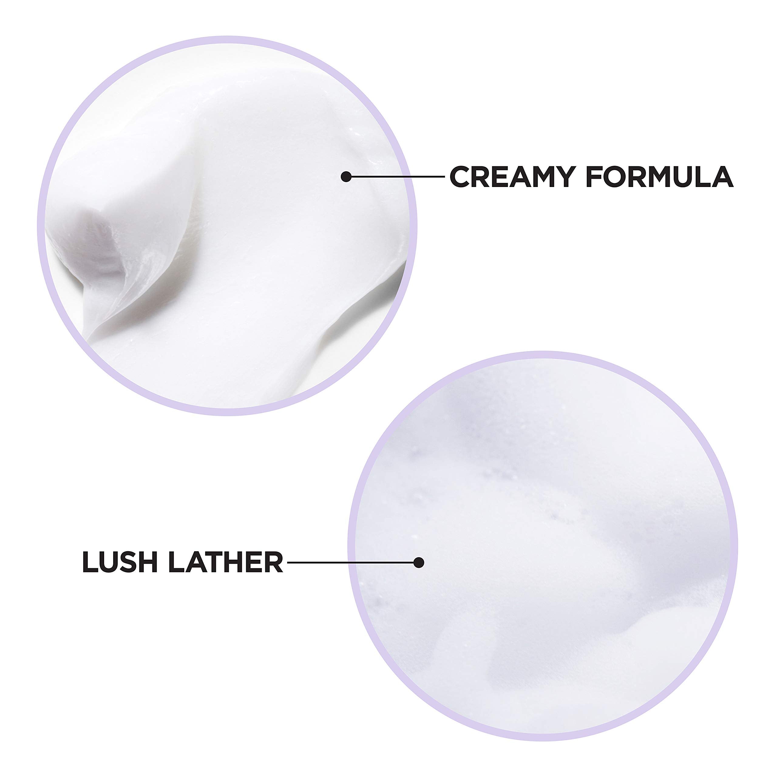 L'Oreal Paris EverPure Frizz-Defy Conditioner application on hands demonstrates creamy texture.