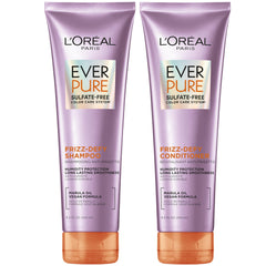 L'Oreal Paris Frizz Defy Shampoo bottle showing frizz control and color protection