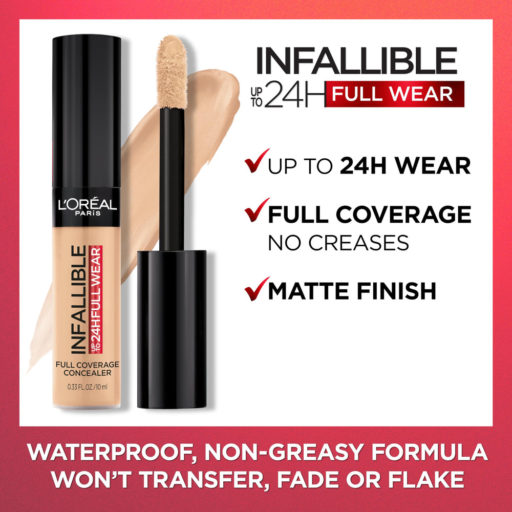 L'Oreal Paris Full Wear Concealer available in 25 shades for versatility.