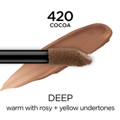 L'Oreal Paris Full Wear Concealer applicator delivers full coverage in one stroke.