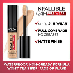 L’Oréal Paris Full Wear Concealer finished matte look on skin