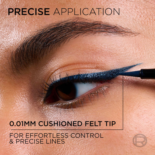 L'Oreal Paris Haute Precision ink swatch showing silky, smooth color.