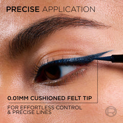 L'Oreal Paris Haute Precision ink swatch showing silky, smooth color.
