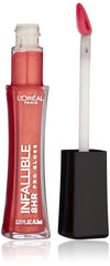 L’Oréal Paris Infallible 8HR Pro Gloss Fiery bottle offers long-lasting shine.
