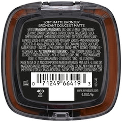 L'Oreal Paris Infallible bronzer delivers up to 24 hours of breathable color.
