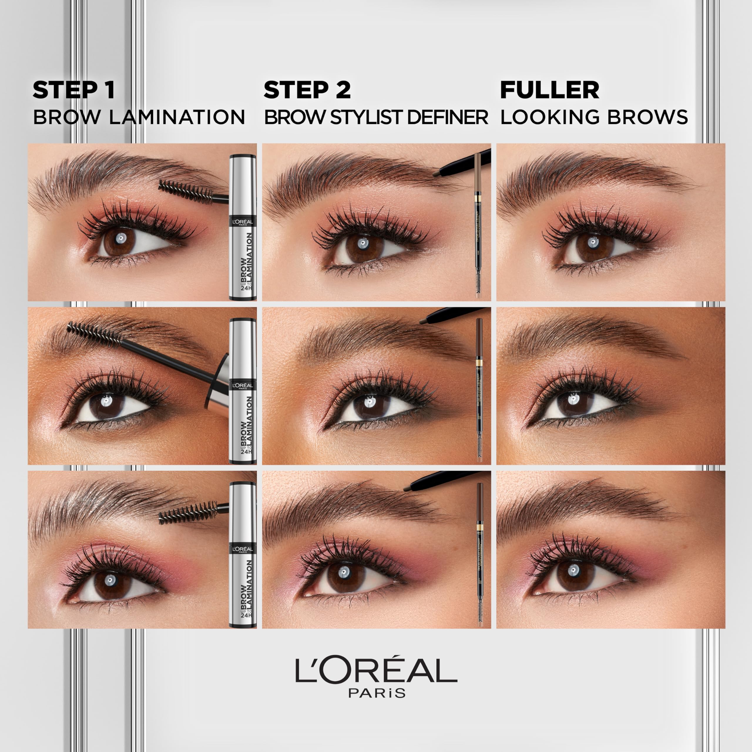 L'Oreal Paris Infallible Brow Lamination leaves no sticky residue, lightweight feel.