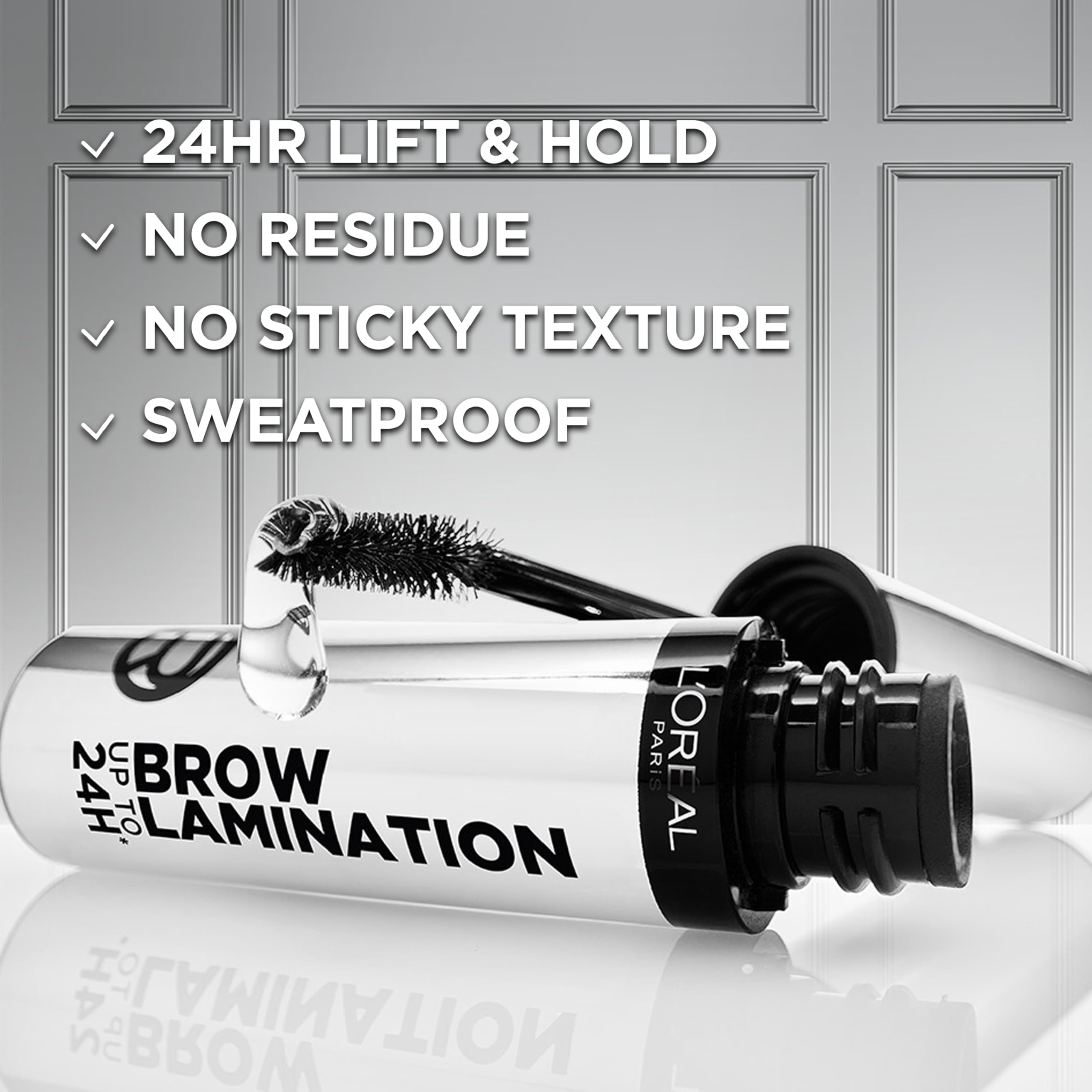L'Oreal Paris Infallible Brow Lamination uses a precise angled applicator for lift.