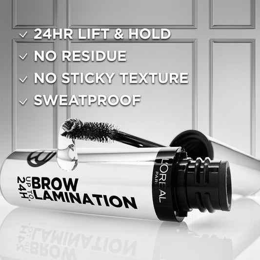 L'Oreal Paris Infallible Brow Lamination uses a precise angled applicator for lift.