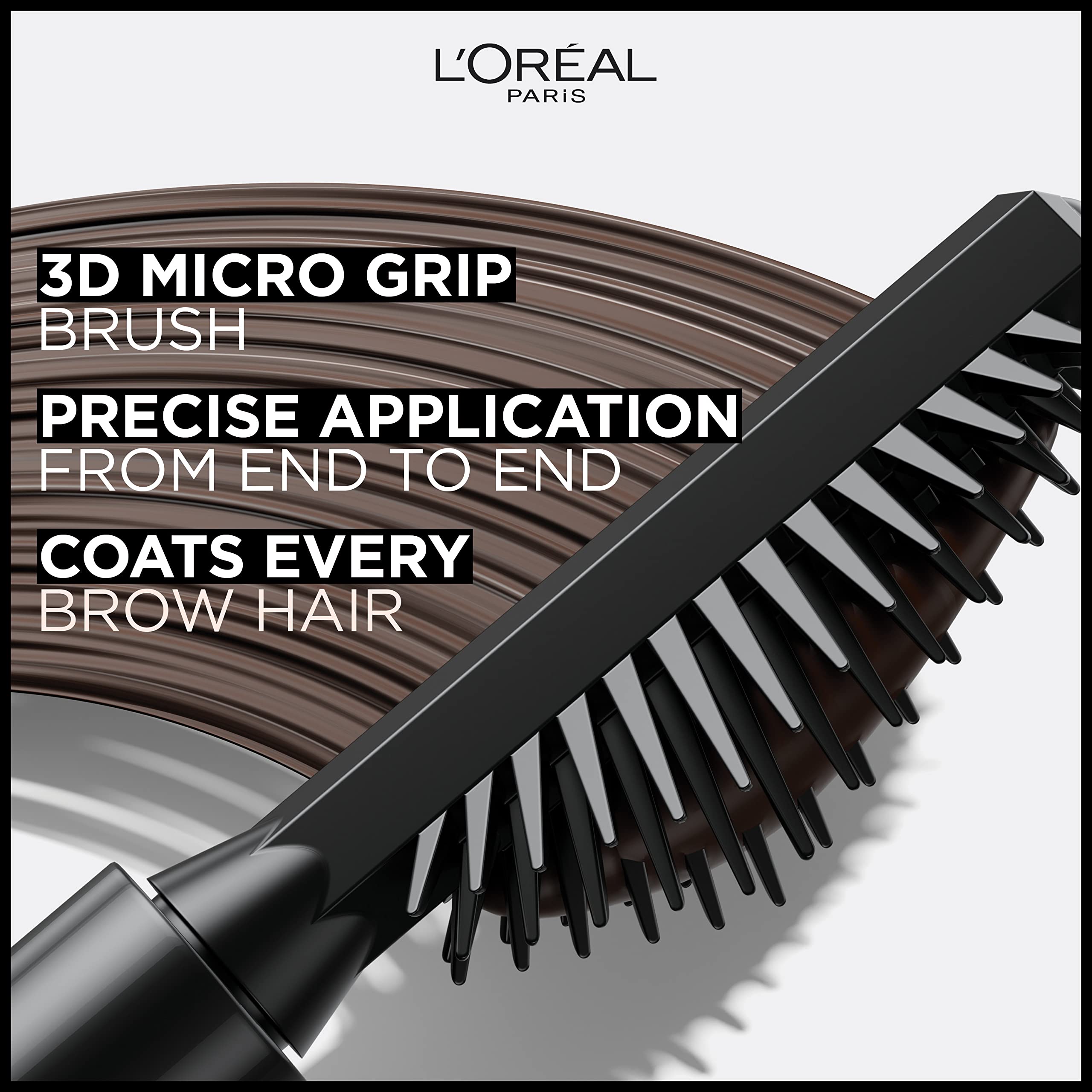 L’Oréal Paris Brow Mascara fiber-charged formula delivers density