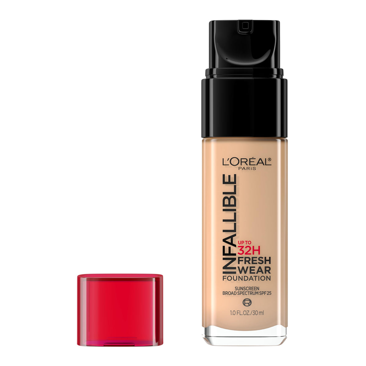 L'Oreal Paris Infallible Fresh Wear bottle showing longwear potential for a seamless finish.